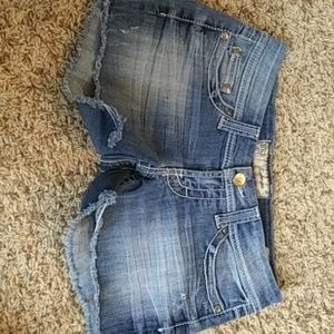 Blue jean shorts